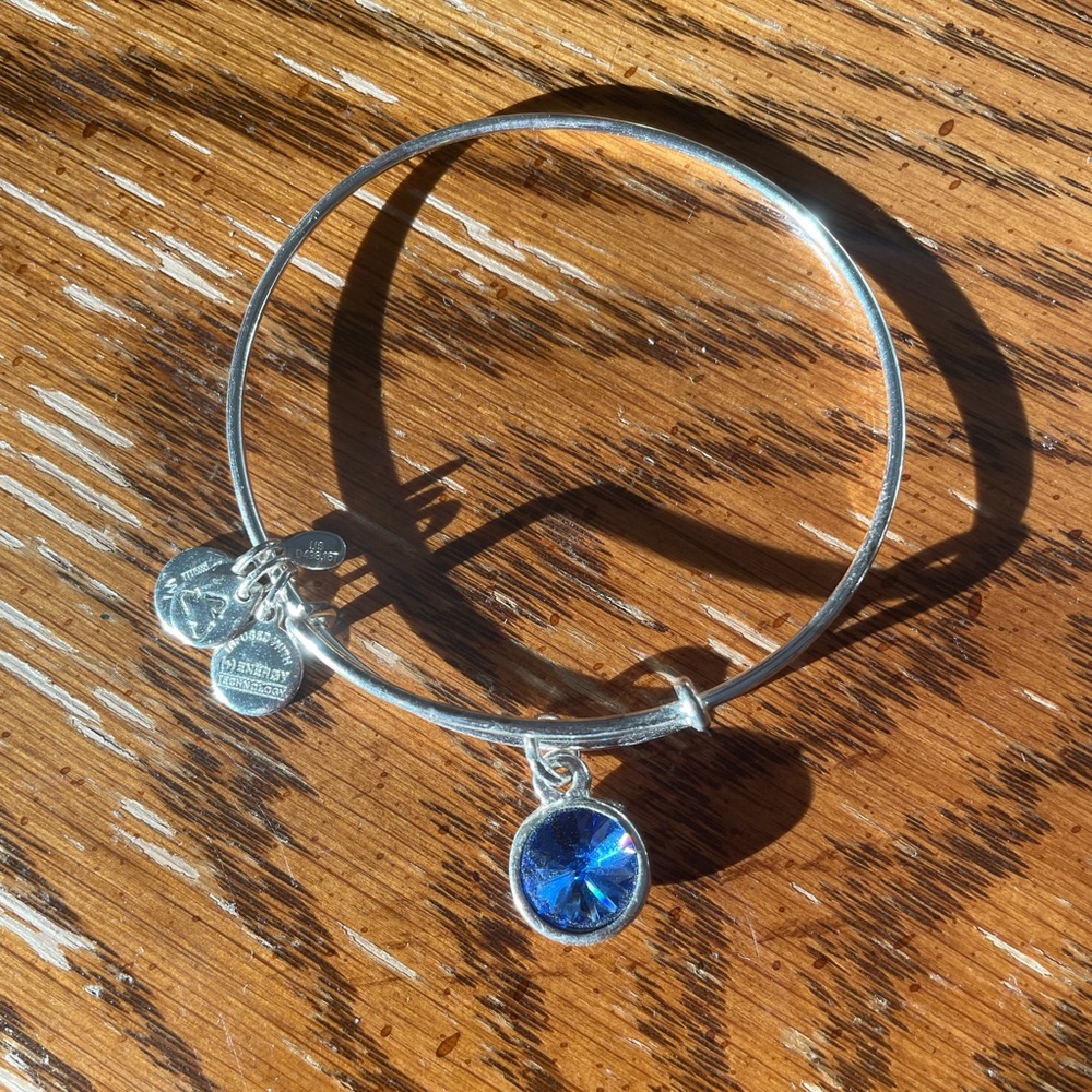 Alex and ani September birth stone bangle bracelet